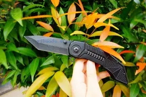 Hot Ngoài Trời 420 Dao Thép Không Gỉ Với Tay Cầm Nhôm/Nhà Máy Survival Pocket Knife