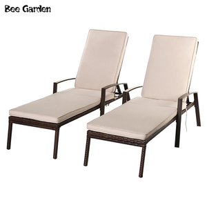 Nuevo Diseño PE <span class=keywords><strong>Rattan</strong></span> Furniture Hotel Pool <span class=keywords><strong>Tumbona</strong></span> Cama Sofá Al Aire Libre Sofá Cama - Product Image 2