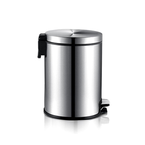 Nhà Bếp Chống Vân Tay Chải 12 Lít Thép Không Gỉ Bước Tròn Thùng Rác - Product Image 1