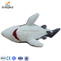 Peluche Requin Gris Personnalisée en Gros pour Usine, Jouet en Peluche Réaliste Créature Marine pour Cadeau Promotionnel