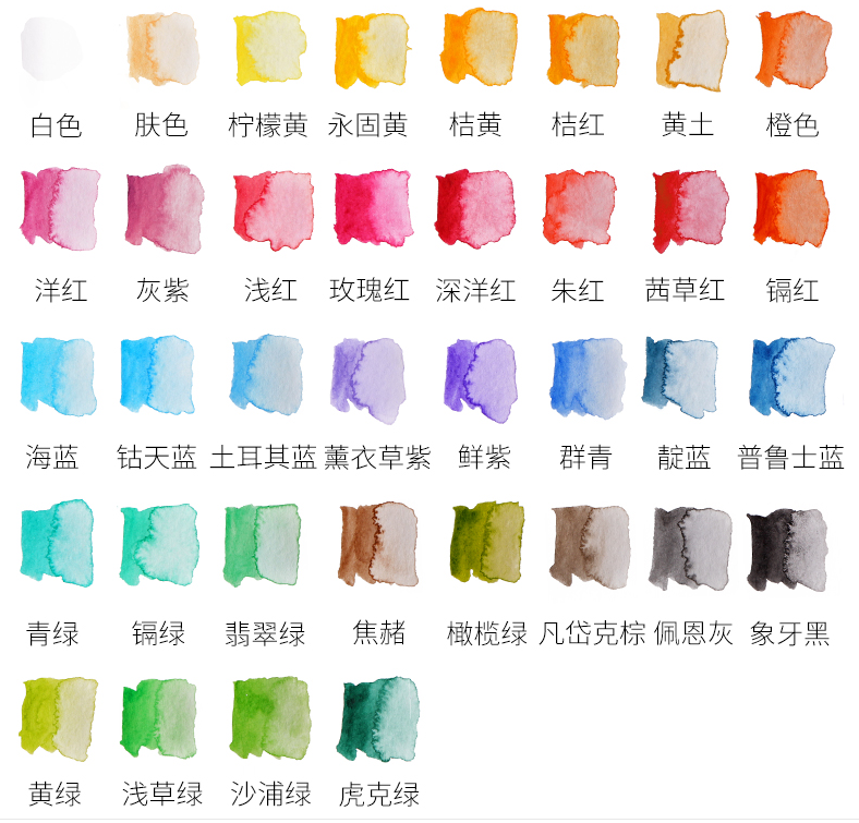 Ensemble de 36 couleurs