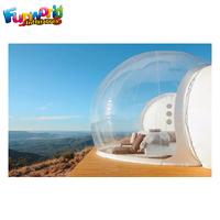 Dôme de fête en PVC de 5 m de diamètre pour l'extérieur, salle de restaurant, hôtel, igloo transparent gonflable, tente à bulles transparente pour le camping