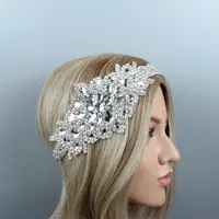 Penjualan Pabrik Mewah Cantik Kristal Berlian Imitasi Gaun Pernikahan Ikat Kepala Personalisasi Tanpa Harga Aksesoris Garmen Rambut Pengantin