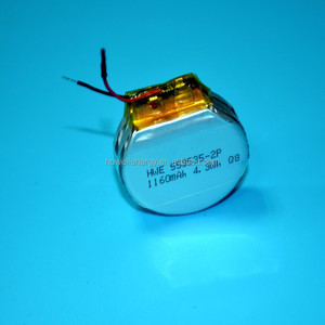 Eléctrica OEM reloj redondo lipo batería 553535 de 3,7 V 1160mAh de batería de polímero de litio recargable - Product Image 2