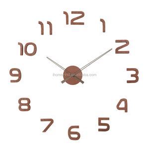 2023new 3D DIY Đồng hồ treo tường Sticker Trang trí kích thước lớn màu gỗ đồng hồ treo tường - Product Image 3