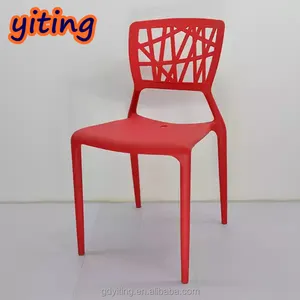 中国工厂价格橙色花园庭院家用聚丙烯塑料椅批发