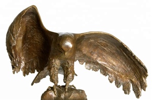 Al aire libre parque famoso tallado artesanía de Metal de la vida Animal de tamaño de bronce Hawk escultura - Product Image 3