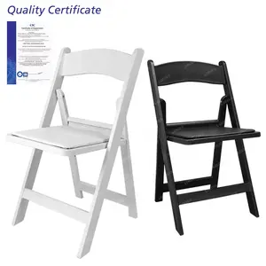 A buon mercato All'aperto Garden Chiesa Commercio All'ingrosso Da Sposa Bianco di <span class=keywords><strong>Plastica</strong></span> Della Resina Sedia Pieghevole - Product Image 1