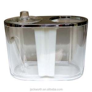 JACK WORTH Refroidisseur à vin double, seau à vin sans glace en plastique mignon avec pince et couvercle pour les fêtes - Product Image 2