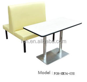 Alta calidad de la <span class=keywords><strong>vendimia</strong></span> <span class=keywords><strong>restaurante</strong></span> de Pizza banco cabina de la tela y de LA PU sofá de cuero para la venta (FOH-XM34-632) - Product Image 3
