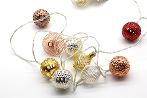 Indoor Outdoor Wedding Party Christmas Holiday Decoration <strong>Battery</strong> <strong>Operated</strong> <strong>Light</strong> Golden Ball <strong>String</strong> <strong>Light</strong> - Product Image 6