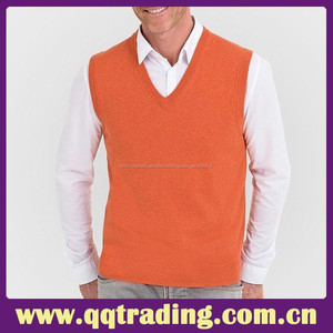 Venta al por mayor de moda pesado knit sin mangas mix hilo clásica ocasional del chaleco del suéter - Product Image 1