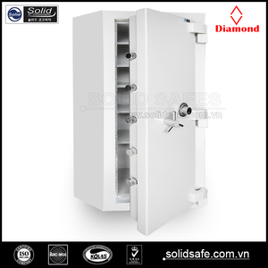 Caja fuerte de combinación de acero inoxidable con mango de tres radios. - Product Image 1