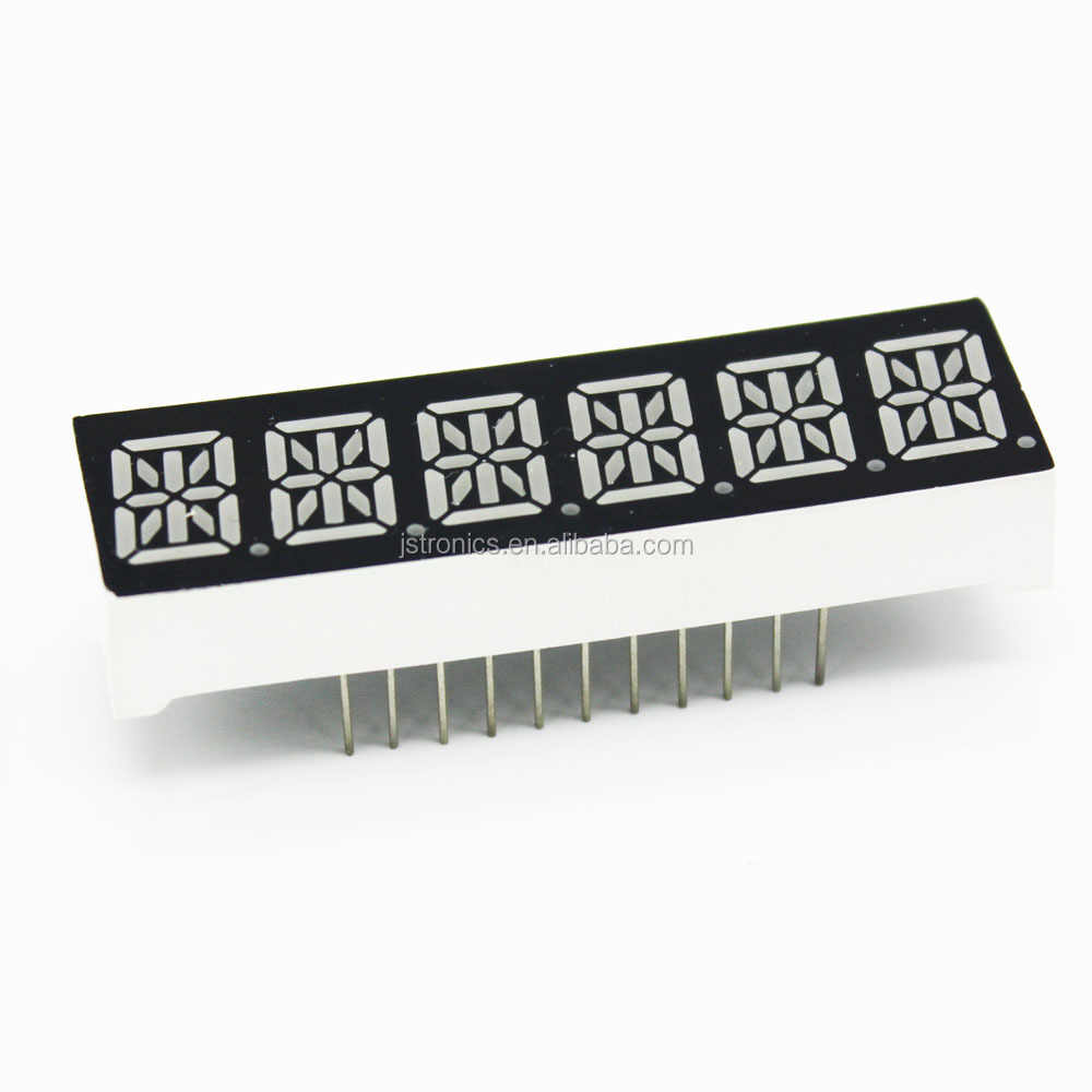 6 cijfers 14 segmenten Rood/groen/blauw 0.39 0.4 inch 6 digit 14 segment led display