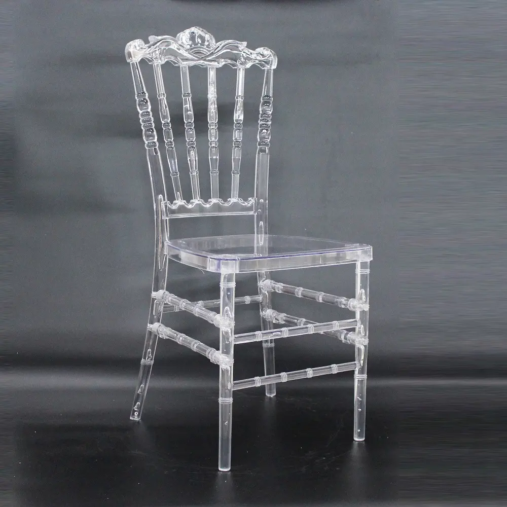 Modern akrilik Chiavari sandalyeler toptan şeffaf yemek ve düğün partiler için etkinlik sandalyeleri ziyafet uygulama