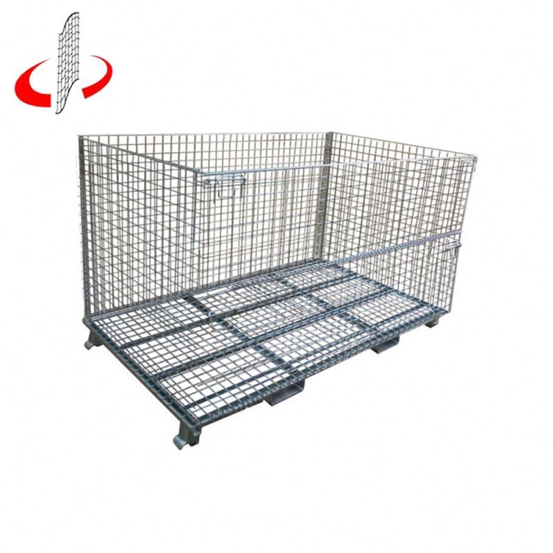Pliable Galvanisé Pliable Récipient En Métal Tressé Cage