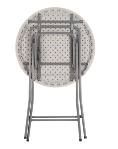 80cm Wholesale Outdoor Round Plastic <strong>Foldable</strong> Cocktail Coffee bar <strong>Table</strong> <strong>with</strong> High <strong>Legs</strong> for Party Wedding - Product Image 2