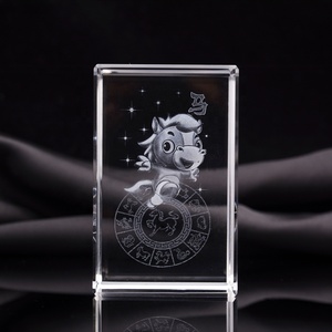 Honor Of Crystal Engraving Logo K9 Kristal 3D Laser Kaca Blok Kubus untuk Hadiah Souvenir