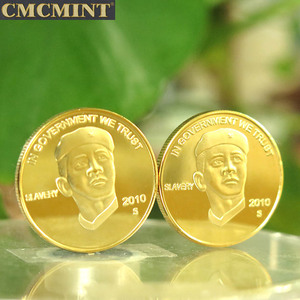 Muestra gratis. 100 Molinos de latón chapado en oro redondo - Product Image 2