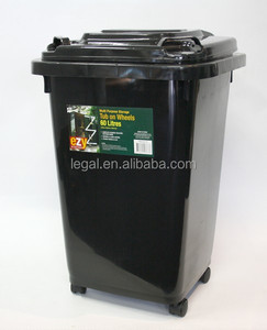 4 Ruedas 15gal Plástico <span class=keywords><strong>Apilable</strong></span> Bin Bin cubo de <span class=keywords><strong>Basura</strong></span> de Pie - Product Image 3