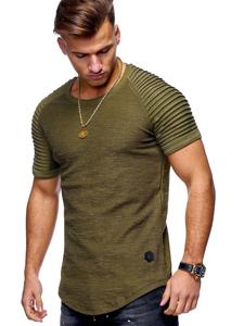 Plain <span class=keywords><strong>Blank</strong></span> <span class=keywords><strong>Oem</strong></span> Logotipo personalizado Diseño Hombre Casual Verano Hombres Camiseta - Product Image 3