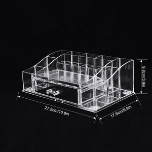 Organizzatore cosmetico acrilico Beauty Makeup Box Storage Organizer <span class=keywords><strong>porta</strong></span> rossetto con cassetto portagioie organizzatore trasparente all'ingrosso - Product Image 2