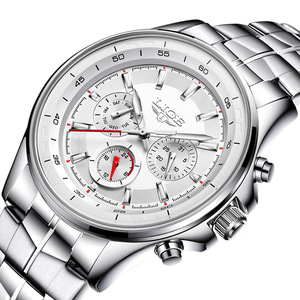LIGE Multi-funtion <span class=keywords><strong>uomo</strong></span> Orologi Fashion Business Orologio Al Quarzo Uomini <span class=keywords><strong>Acciaio</strong></span> Pieno <span class=keywords><strong>Uomo</strong></span> <span class=keywords><strong>Cronografo</strong></span> - Product Image 4