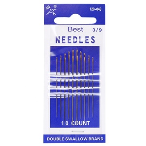 Aiguilles à œil en or, outil de point à main, épingles de point de croix de Bodkin/aiguilles à main de broderie avec queue en or 10 pièces - Product Image 3