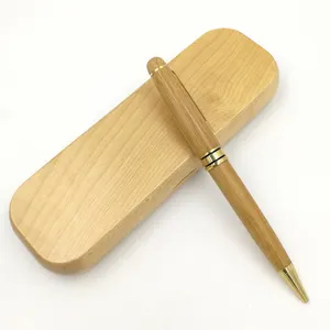 定制木笔盒竹笔礼品，带客户标志
