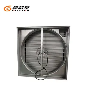 dairy farm wall mount automatic shutter 6 SS blade exhaust fan