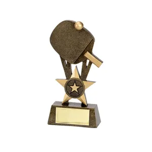 Resin table tennis ball trophy