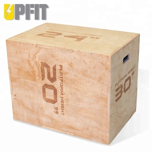 Upfit 3 trong 1 bằng gỗ plyometrics Box cho xây dựng cơ thể đào tạo - Product Image 1