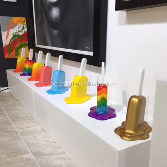 Indoor Decor Mini Hars Popsicle Standbeelden Voor Art Gallery Of Etalage