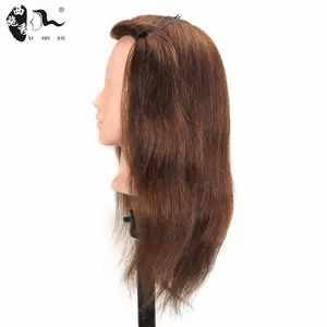 XISHIXIUHAIR Cheap barber 100% human hair training maniques dummy hair heads female for training