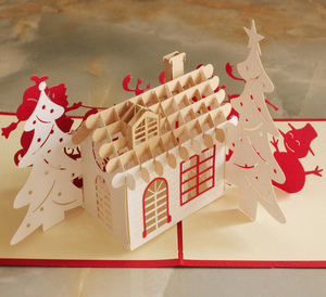 Nouvelles inventions Dernière Décoration 3D papier sculpture de mariage carte d'invitation d'anniversaire cartes - Product Image 1
