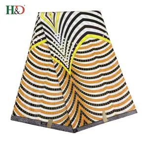 H & D superior al por mayor 100% algodón impreso tela africana Java cera diseño con buena calidad