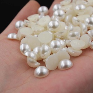 Posteriore piana di <span class=keywords><strong>plastica</strong></span> pearl senza foro ABS perla mezza perle - Product Image 4