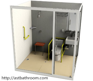 Prefabbricata studente casa utilizzando Autoportante angolo wc montato unità di stanza da <span class=keywords><strong>bagno</strong></span> con doccia pod mobile SMC1620 - Product Image 6