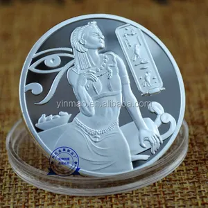 Monedas de plata 3D, monedas decorativas de pirámide de Egipto