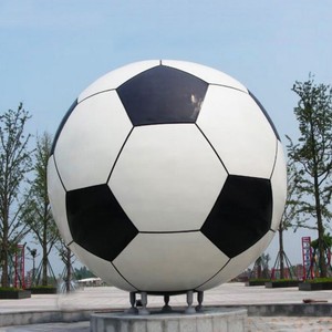 Grande Scultura da Esterno in Bronzo di Uomo che Spinge una Sfera Cava in Acciaio Inossidabile - Product Image 5