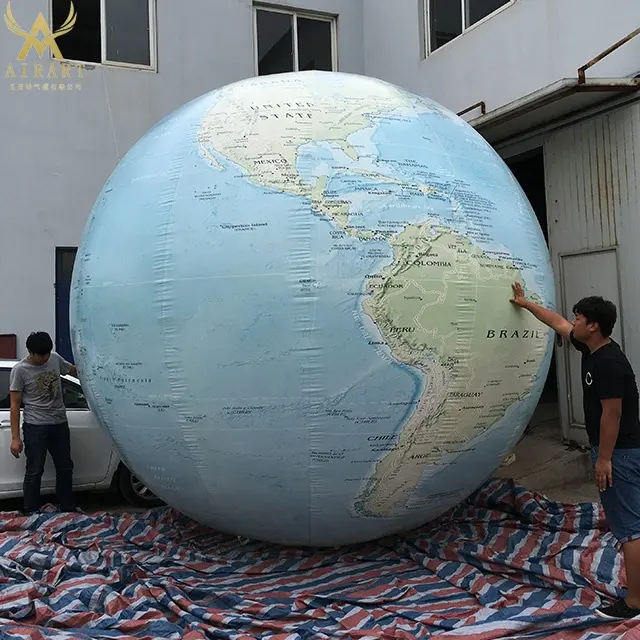 Grande al aire libre inflable globo de tierra globo exhibición educativa pantalla Decoración