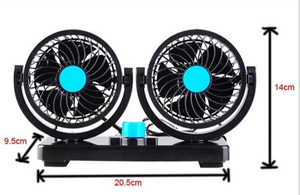 Quạt Làm Mát Kép Tự Động 12V Quạt Làm Mát Không Khí 360 Độ Điều Chỉnh Gió Mạnh Tự Động Quạt Làm Mát Không Khí - Product Image 2