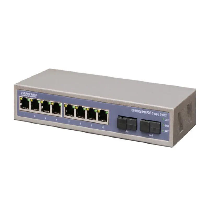 OEM Realtek 8-Port Ethernet chuyển đổi PoE Gigabit cho 48V PoE IP Camera/Wifi AP/IP điện thoại