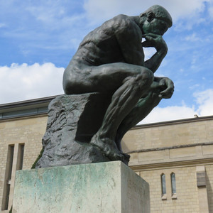 Statue <span class=keywords><strong>de</strong></span> <span class=keywords><strong>Rodin</strong></span> le Penseur en <span class=keywords><strong>bronze</strong></span>, sculpture artisanale en métal - Product Image 3