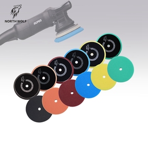 <span class=keywords><strong>Kit</strong></span> de almohadillas de pulido de <span class=keywords><strong>coche</strong></span> North Wolf hecho con Material de esponja alemana de 5 pulgadas para uso en talleres de detalles de automóviles con pulidores de doble acción - Product Image 6