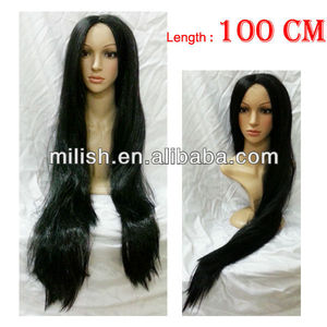 MPW-1048 fiesta negro <span class=keywords><strong>Rapunzel</strong></span> pelucas para Halloween - Product Image 4