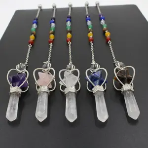 7 Chakra Stenen Kristal Ambachten Merkaba zeshoekige punt achthoekige ster hanger ketting