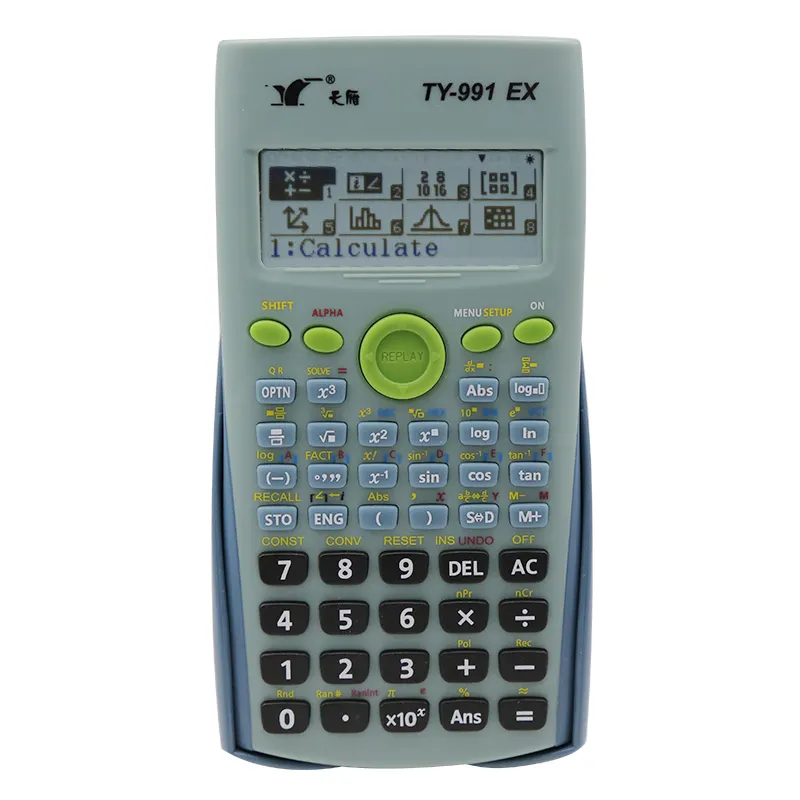 Calculadora TY-991EX atacado, de alta qualidade, científica, tela matrix de ponto para educação, high school, 552 funções
