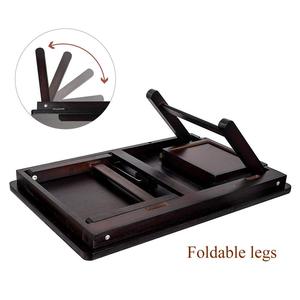 Bamboo Laptop Stand Table Folding Desk Adjustable Height Lap Desk Laptop Bed Tray with Drawer - Product Image 3