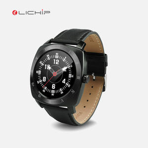 LICHIP pantalla redonda monitor de ritmo cardíaco banda de cuero soporte IOS y android LC-DM88 reloj inteligente DM88 - Product Image 2